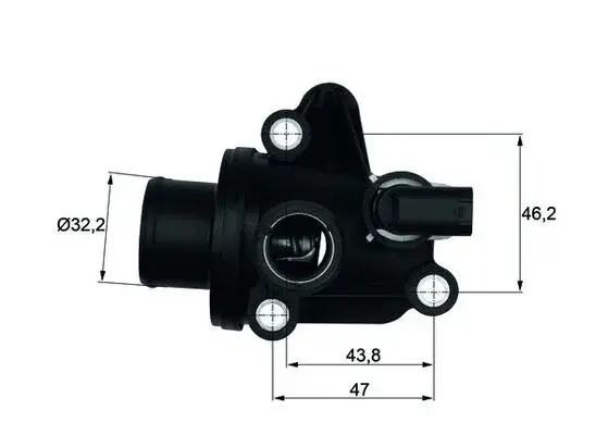 Termostat lichid racire (87 C, in carcasa) potrivit MERCEDES A (W168), VANEO (414) 1.4-2.1 07.97-07.05