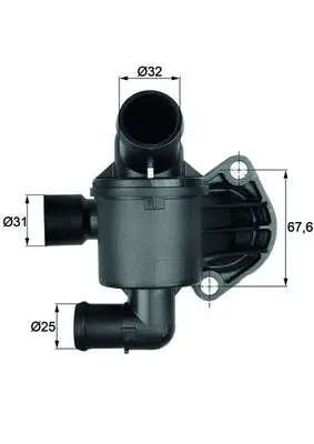 Termostat lichid racire (87 C, in carcasa) potrivit VW AMAROK, CRAFTER 30-35, CRAFTER 30-50 2.0D 09.10-05.22