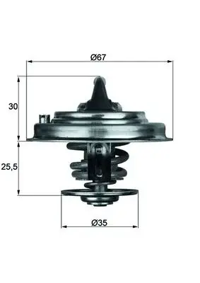 Termostat lichid racire (87 C) potrivit AUDI A4 B5, A6 C4, A6 C5; JAGUAR S-TYPE II 1.8-4.2 06.94-10.07