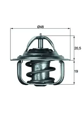 Termostat lichid racire (88 C) potrivit CHEVROLET AVEO KALOS, LACETTI; FORD CAPRI III, CORSAIR, ESCORT II, ESCORT III, ESCORT III EXPRESS, ESCORT IV, ESCORT IV EXPRESS, ESCORT V 1.1-2.3 10.65-