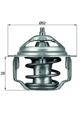 Termostat lichid racire (88 C) potrivit CHRYSLER VOYAGER II, VOYAGER III; CITROEN C4 II; DAIHATSU CHARMANT, CUORE I, CUORE II, CUORE VI, FEROZA; FORD SIERRA II; HONDA ACCORD II 0.5-4.2D 07.77-
