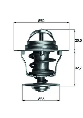 Termostat lichid racire (88 C) potrivit FORD C-MAX, COUGAR, COURIER, ECONOVAN, ESCORT CLASSIC, ESCORT IV, ESCORT IV EXPRESS, ESCORT V, ESCORT V EXPRESS, ESCORT VI, ESCORT VI KOMBI 1.4-2.9 03.86-