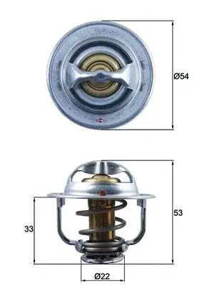 Termostat lichid racire (89 C) potrivit CHEVROLET CRUZE, TRAX; OPEL ASTRA G, ASTRA G CLASSIC, ASTRA G KOMBI, ASTRA H, ASTRA H CLASSIC, ASTRA H GTC, ASTRA H KOMBI, ASTRA J 1.7D 02.00-