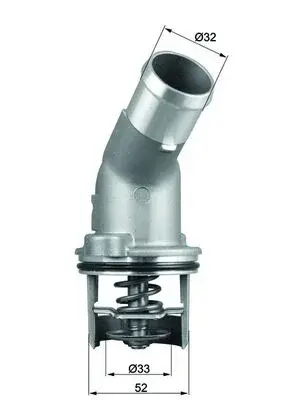 Termostat lichid racire (92 C) potrivit AUDI A4 B6, A4 B7, A6 C5, A6 C6, A8 D3 1.8-4.2 11.98-06.08