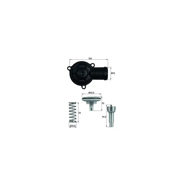 Termostat, lichid racire MAHLE TI 220 87D