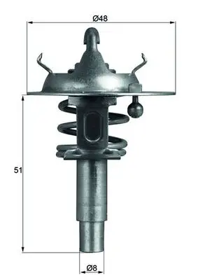 Termostat, lichid racire MAHLE TX 106 90D