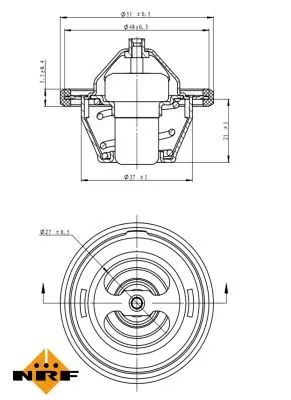 Termostat, lichid racire NRF 725154