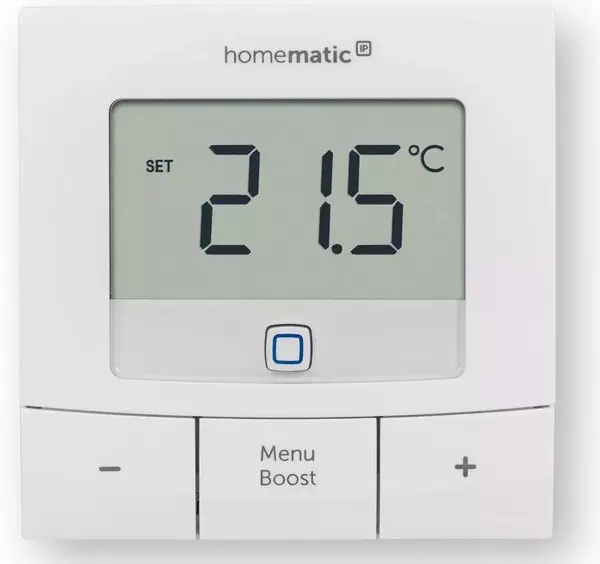 Termostat pentru incalzire in pardoseala Homematic HmIP-WTH-B-2, 6 profiluri incalzire, raza actiune 250m, afisaj LED, aplicatie mobila