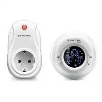 Termostat si Priza Wireless Trotec BN35, Distanta functionare 20m, Programare cu ceas, Ecran iluminat
