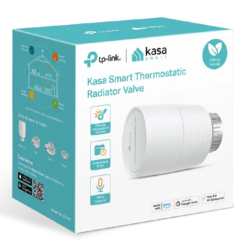 Termostat smart pentru calorifer TP-LINK KE100, 868 MHz, baterii 2xAA, alb