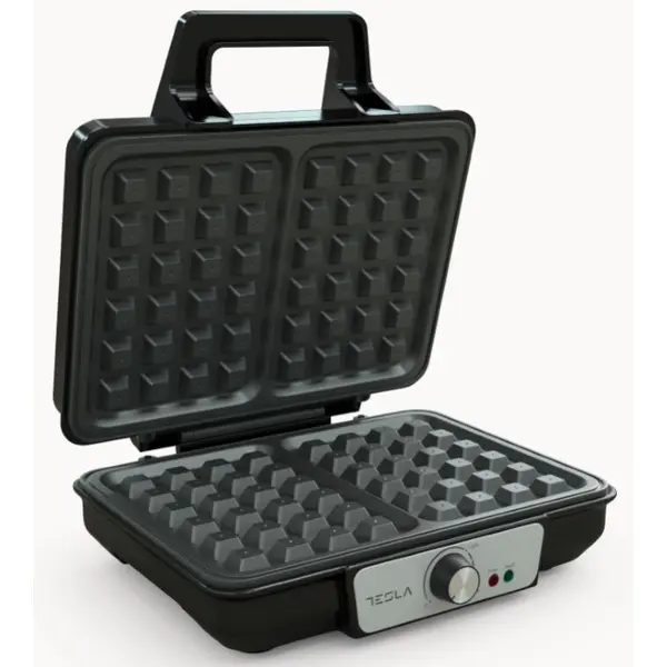 TESLA Aparat pentru preparat vafe Tesla WM200BX, 1000W, placi antiaderente, 140°/220°, Negru/ Inox