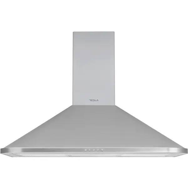 TESLA Hota Tesla decorativa DC900AXP, Putere de absorbtie 630 m3/h, 3 trepte de viteza, Iluminare LED, 90 cm, Inox