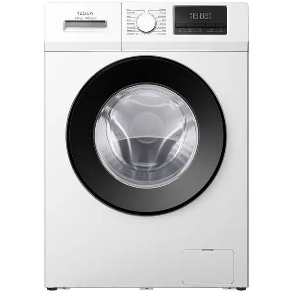 TESLA Masina de spalat rufe Tesla WF81461T, 8kg, 1400 Rpm, Inverter, clasa A, Display LED, Alb