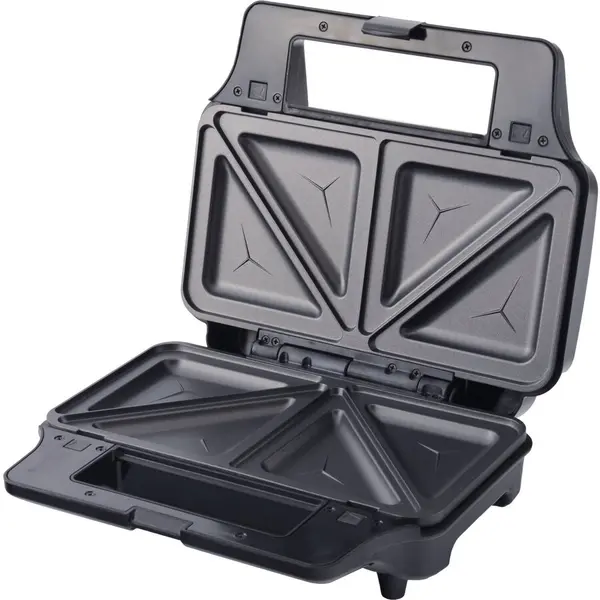 TESLA Sandwich maker 3 in 1 Tesla MG201BX, 900W, placi detasabile antiaderente, sandwich, grill, waffle, indicator led, negru/inox