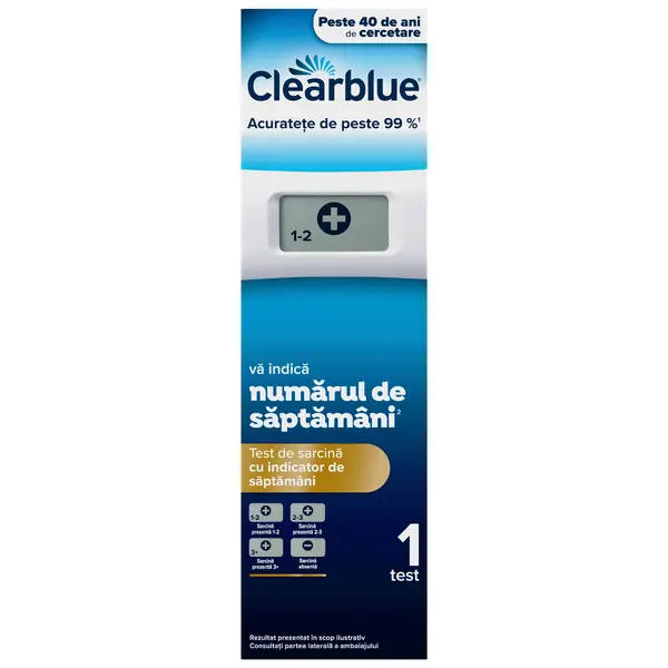 Test de sarcina digital cu indicator de saptamani, 1 bucata, Clearblue