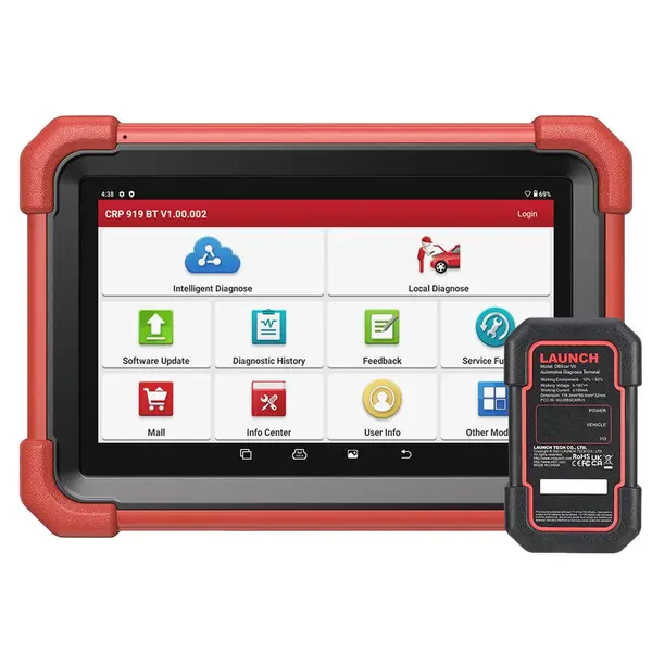 Tester Auto Profesional, Launch X431 CRP919X BT, OBD II Scanner, Display 7 inch, Android 10.0, 4GB RAM + 64GB Stocare, Codare ECU, Bidirectional control, Diagnoza Multimarca, 31+ Functii Speciale, baterie 6300 mAh, 2 ani actualizare gratuita