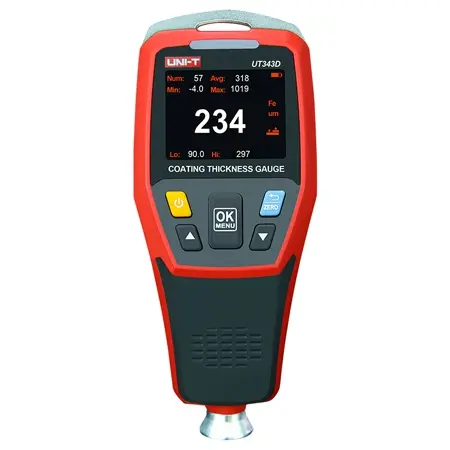 Tester Grosime Vopsea Uni-T UT343D, Masurare Caroserie Auto, USB, Memorie, Afisaj LCD
