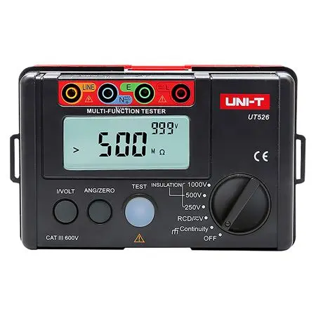 Tester Rezistenta Izolatie Uni-T UT526, Rezistenta Izolatie, Curent Rezidual RCD, Tensiune AC DC, Design Modern