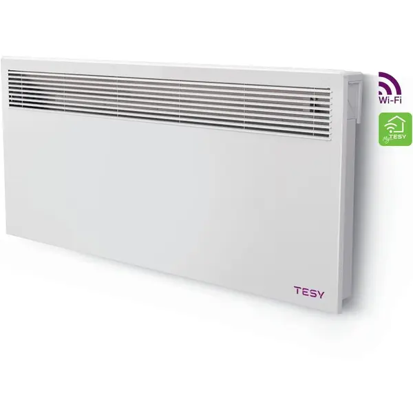 TESY Convector de perete TESY LivEco Cloud, Putere 2500W, Control prin internet, Aplicatie myTesy, Functie AIRSAFE, Alb