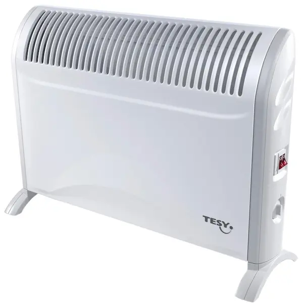 TESY Convector electric de podea Tesy CN214ZF, Putere 2000 W, 3 trepte de putere, Termostat de siguranta, Termostat reglabil, Alb