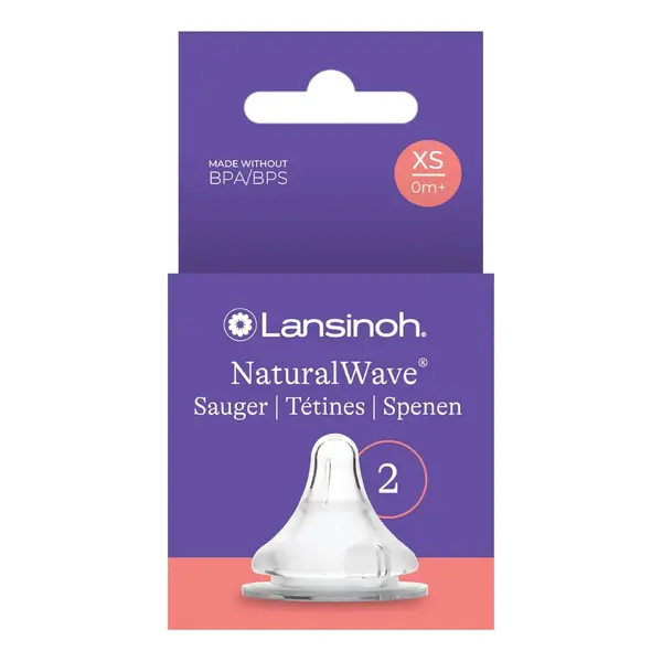 Tetina cu flux lent, XS, 2 bucati, Lansinoh