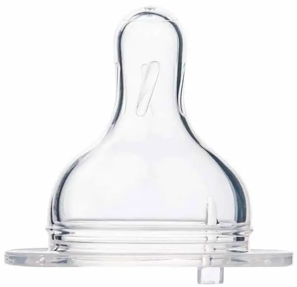Tetina din silicon pentru sticla cu gat larg Canpol - EasyStart, fast, 12 luni+