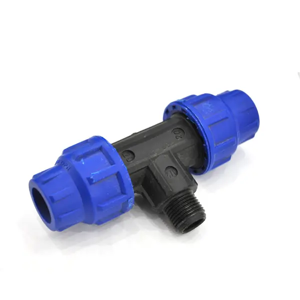 Teu compresiune PEHD filet exterior 25 mm x 3/4