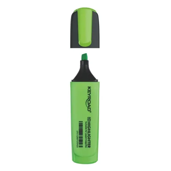 Textmarker Keyroad cu varf tesit pentru evidentiere,verde neon