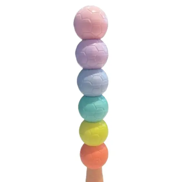 Textmarker model minge de fotbal, 6 culori set