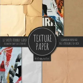 Texture Paper for Collage Scrapbooking: Old Parchment Decorative Paper for Crafting, Paperback/Crafty As Ever