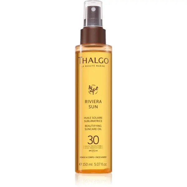 Thalgo Riviera Sun Beautyfying Suncare Oil SPF30 ulei hranitor uscat pentru piele bronzata SPF 30 150 ml