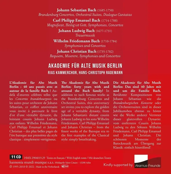 The Bach Dynasty | Akademie fur Alte Musik Berlin, Various Artists