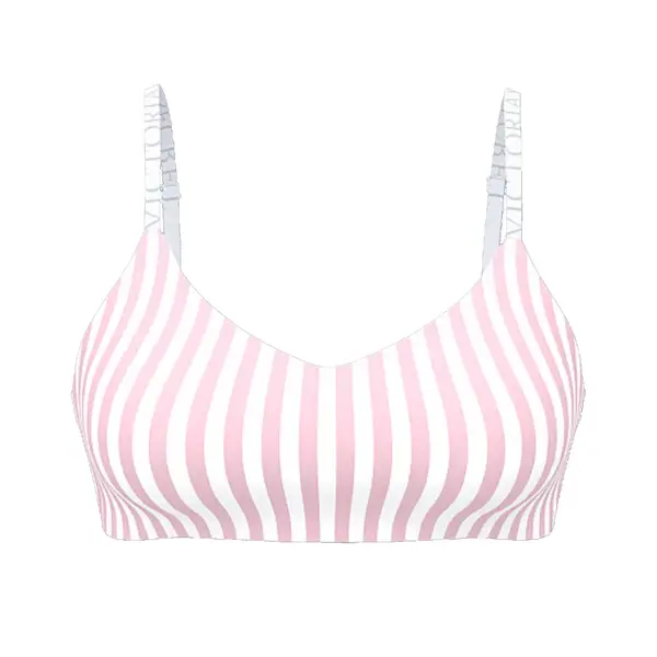 The coolbra™ lightly lined wireless plunge bralette - pretty blossom stripes S