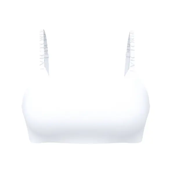 The coolbra™ lightly lined wireless plunge bralette - vs white M