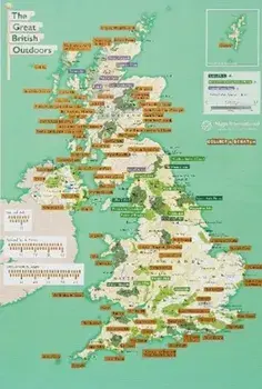 The Great British Outdoors - Collect and Scratch Map, Sheet Map/***