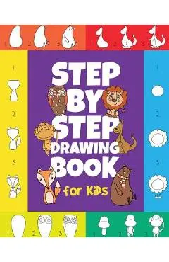 The Step-by-Step Drawing Book for Kids: A Children's Beginners Book on How-To-Draw Animals, Cartoons, Planes and Boats; Learn to Illustrate with our A - Peanut Prodigy