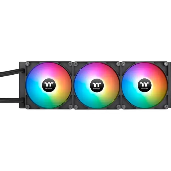 Thermaltake Cooler CPU Thermaltake TH420 V2 aRGB, iluminare ARGB, 3x140 mm, 1800 rpm, PWM, Negru