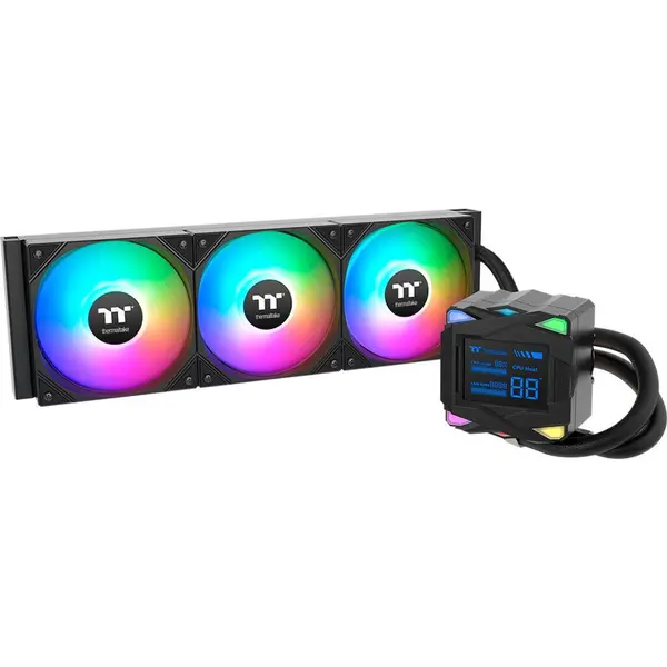 Thermaltake Cooler lichid Thermaltake LA360-S ARGB LCD Black, 360mm, ecran LCD