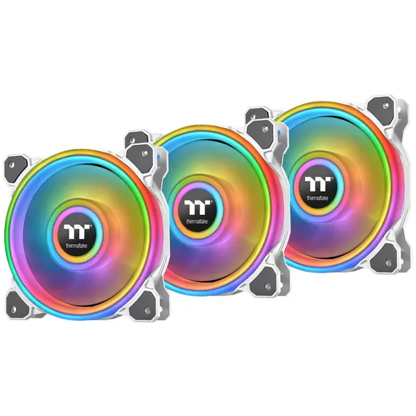 Thermaltake Thermaltake Riing Quad 12 RGB TT Premium Edition - 3 Pack, Alb, 120mm