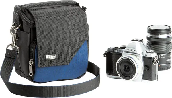 Think Tank Mirrorless Mover 10 Geanta Foto pentru Mirrorless si Super Zoom, Fermoare YKK, Husa Ploaie inclusa, Albastru
