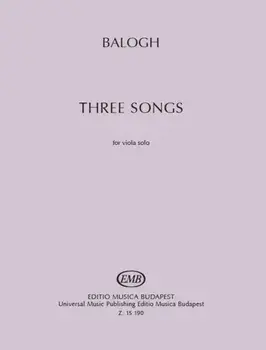 Three Songs for Solo Viola, Paperback/Mate Balogh