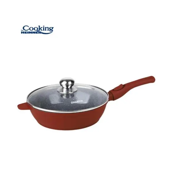 Tigaie adanca Cooking by Heinner Calabria, Diametru 26 cm, Capac