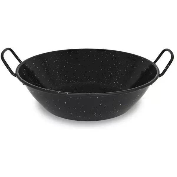 Tigaie Adanca din Fonta Emailata, 30 cm, pentru Paella, Perfect Home
