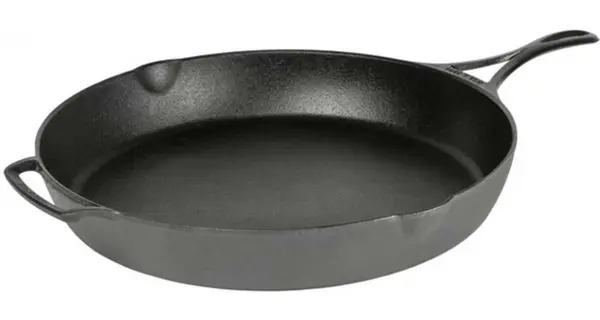 Tigaie adanca rotunda din fonta cu maner Lodge triplu asezonata Blacklock 37 cm L-BL10SK