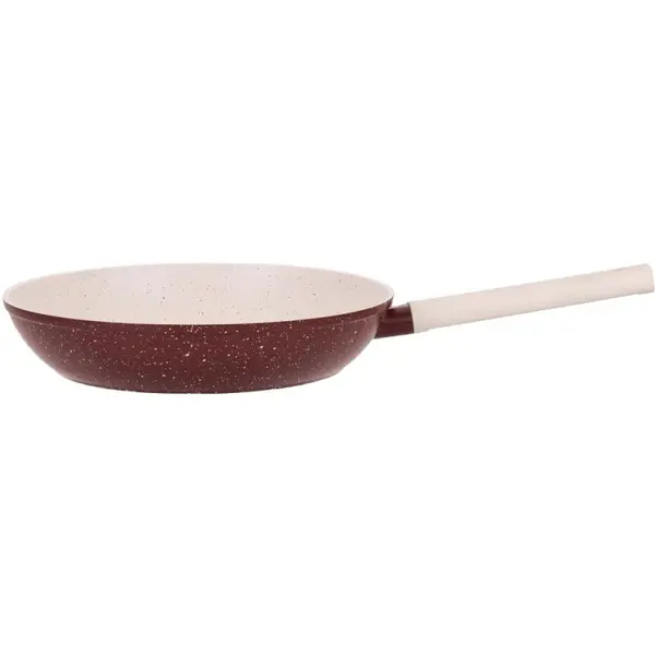 Tigaie Aluminiu, 2.50 l, Rosie / Alba, Interior Anti-Aderent, Compatibila Plita Inductie, 28 cm, Grunberg