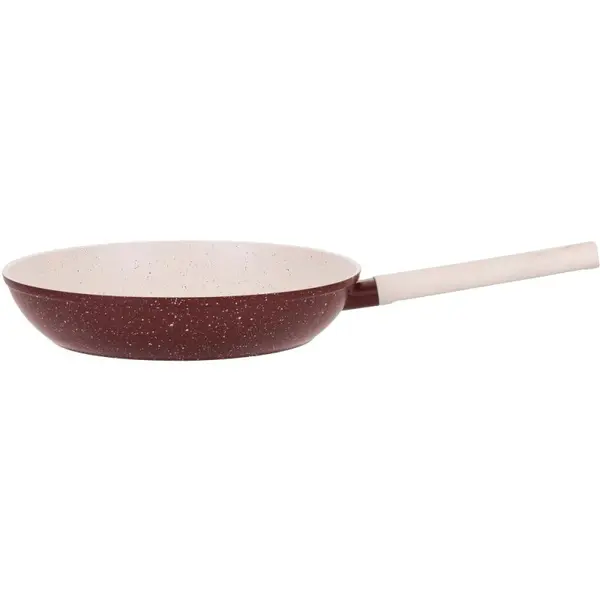 Tigaie Aluminiu, 2 l, Rosie / Alba, Interior Anti-Aderent, Compatibila Plita Inductie, 26 cm, Grunberg