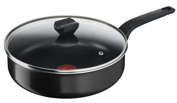 Tigaie cu capac Tefal - Simply Clean B5673253, 24 cm, negru