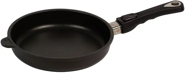 Tigaie cu maner mobil AMT - Gastroguss, 26 cm, negru