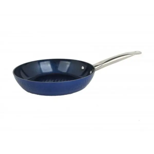 Tigaie din Ceramica cu Maner din Inox, Diametru 20 cm, Compatibil Inductie, Albastru