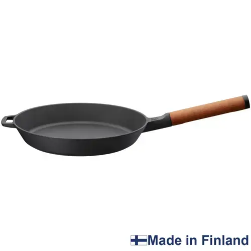 Tigaie din fonta, antiaderenta, Fiskars Norden, 24 cm (Negru/Maro)